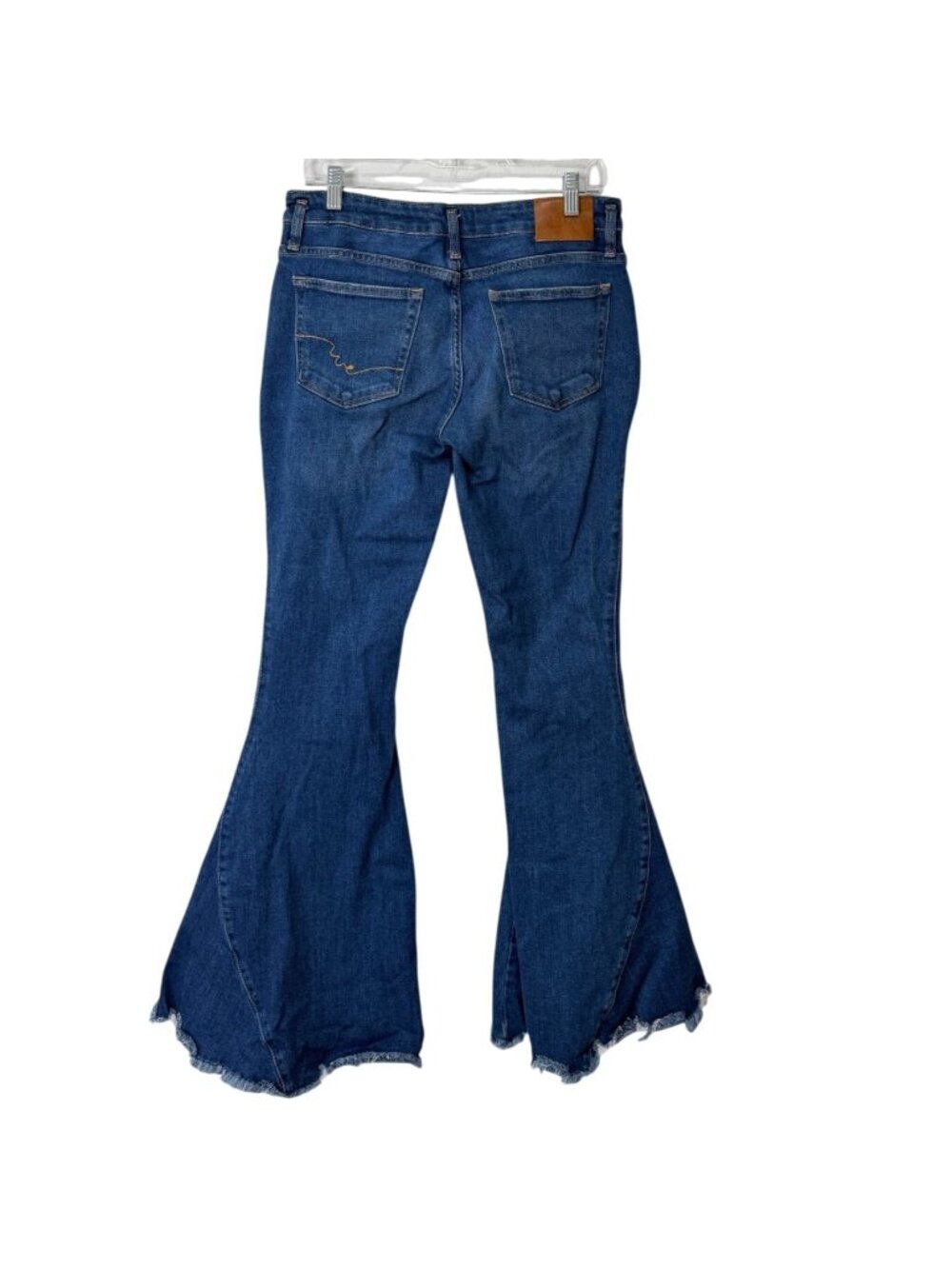 We The Free Womens Size 29 Jeans High-Rise Flare Jeans Raw-Hem Blue - Picture 2 of 8